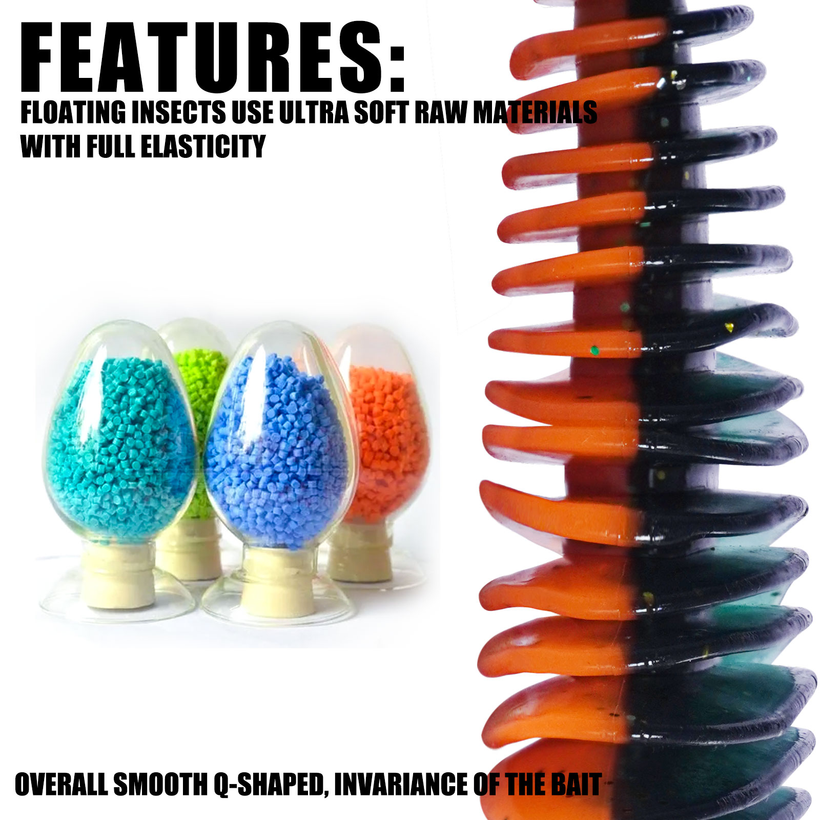SAMOLLA Worm Silicone Soft Lur - Fishing Lure Soft Plastic 评论和价格