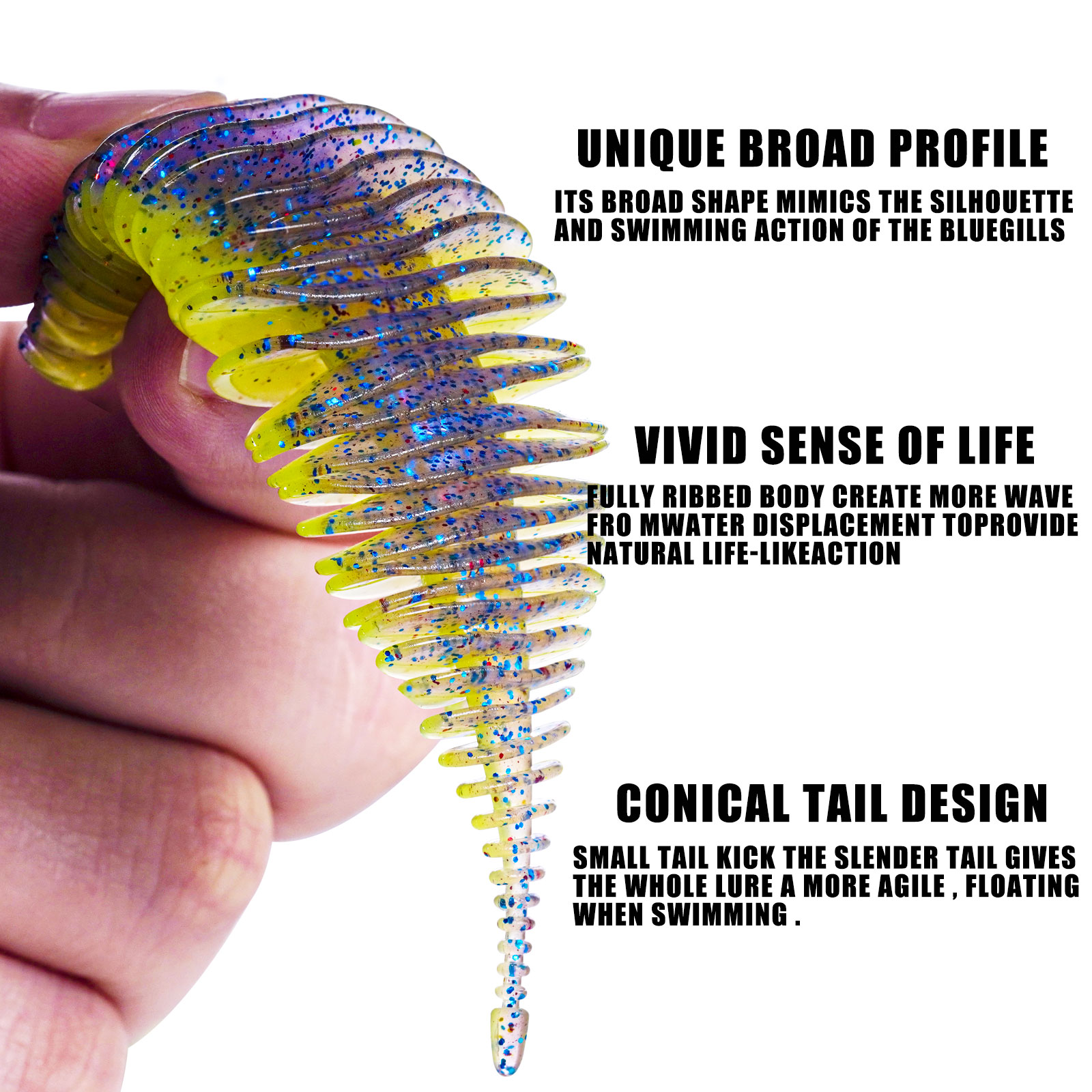 SAMOLLA Worm Silicone Soft Lur - Fishing Lure Soft Plastic 评论和价格