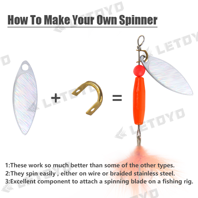 LETOYO 100pcs Folded Clevises  - Fishing Lure Spinner 评论和价格