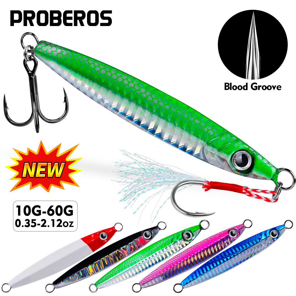 Proberos 1pc Metal Cast Jig Sp - Fishing Lure Spoon 评论和价格