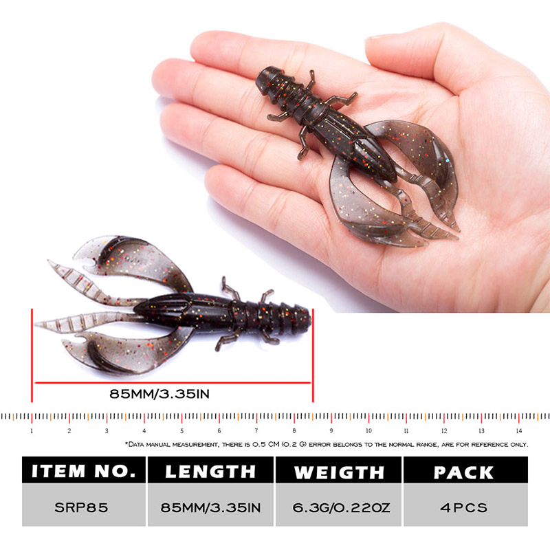 4/8pcs 80mm/6.5g Soft Silicon  - Fishing Lure Soft Plastic 评论和价格