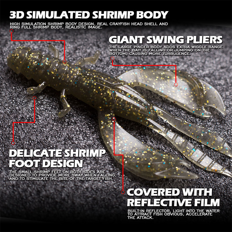 4/8pcs 80mm/6.5g Soft Silicon  - Fishing Lure Soft Plastic 评论和价格