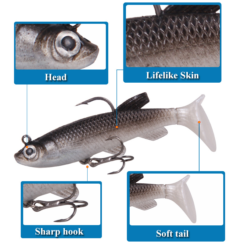 T Tail Soft Bait Soft Lures Si - Fishing Lure Soft Plastic 评论和价格