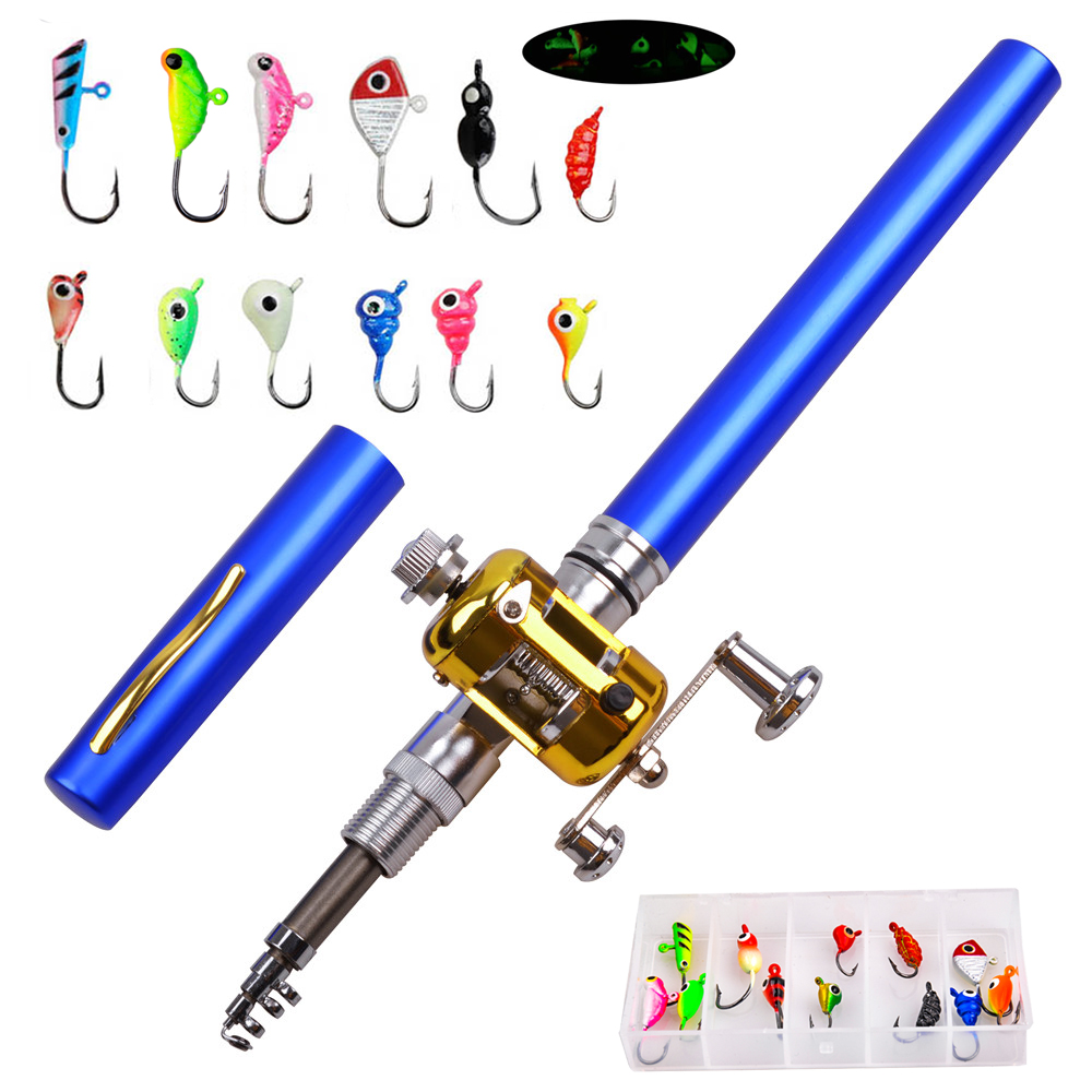 Mini ice fishing rod Combo wit - Fishing Lure Jig 评论和价格